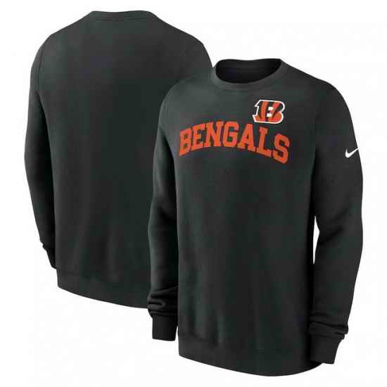 Men Nike Black Cincinnati Bengals Club Pullover Sweatshirt